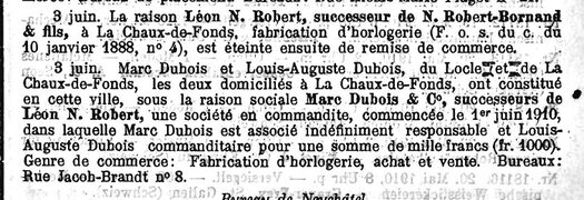 1910 acquisition of Léon N. Robert